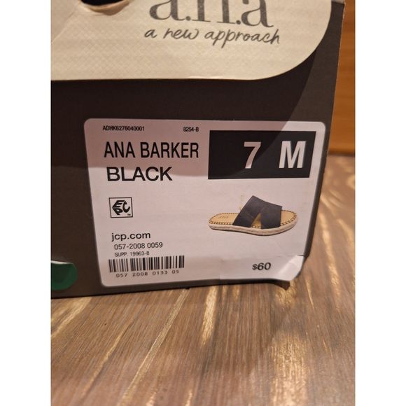 A.N.A. Black Sandal NWT and Box SZ 7 - Picture 7 of 8